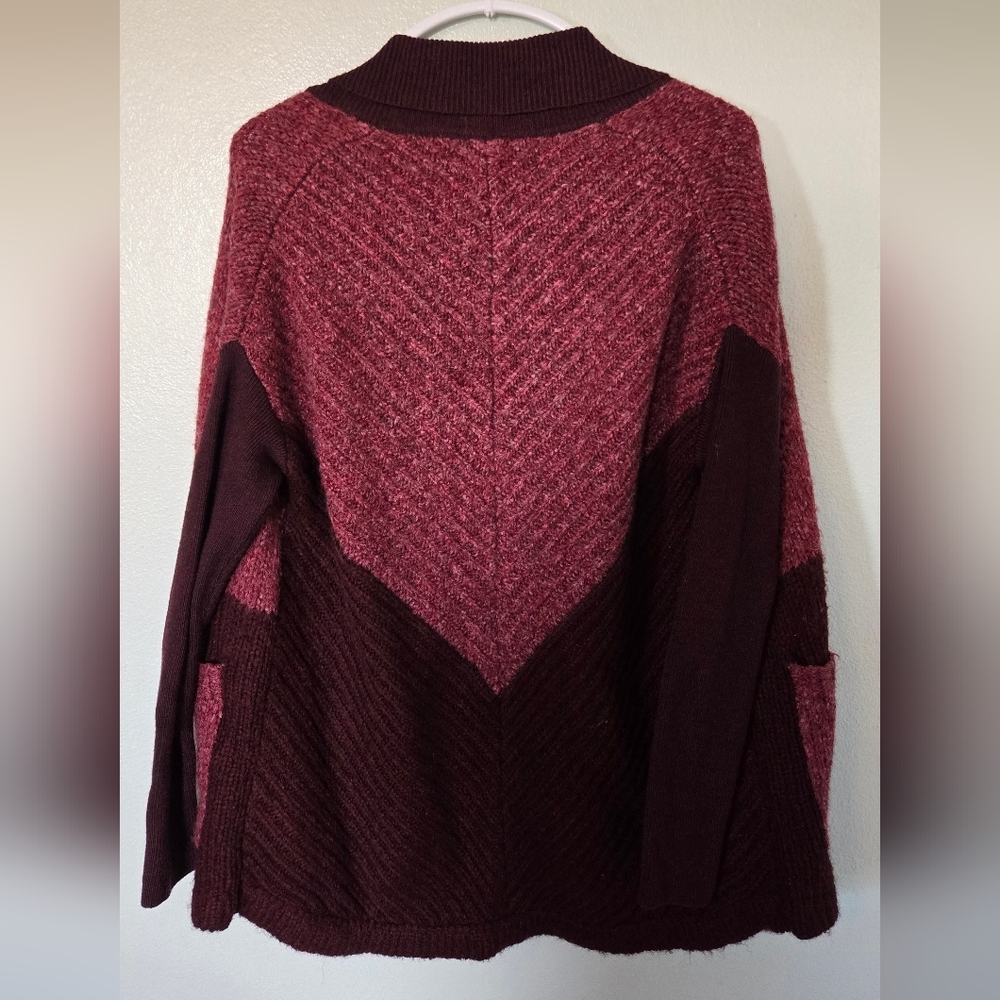 Smartwool | Maroon Moon Ridge Sweater Wrap Size Small - Picture 3 of 10